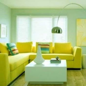 Interior painting — living room