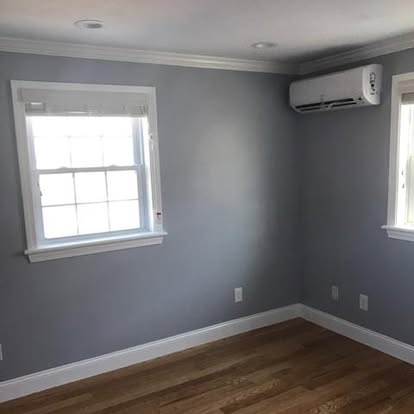 Freshly painted bedroom